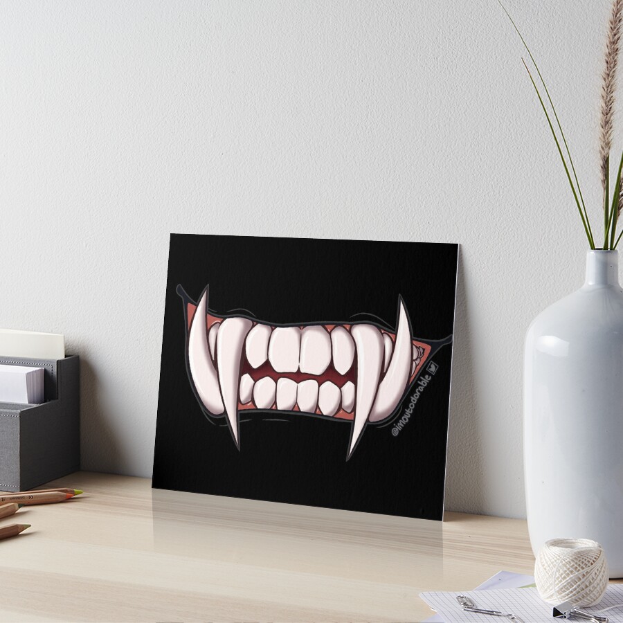 Seductive Vampire Fangs Art Board Print for Sale by More than Myriad