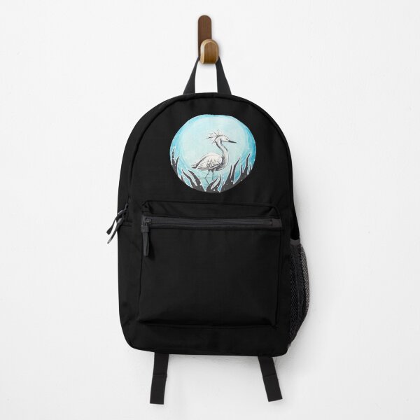 Item preview, White Heron/Egret on Blue Background  designed and sold by Lady-Lilac.