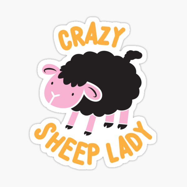 Item preview, Crazy Sheep Lady (with black sheep) designed and sold by jazzydevil.