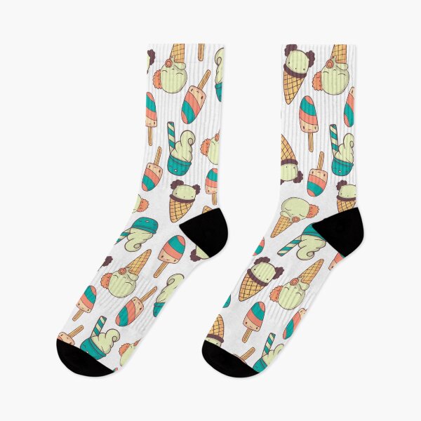 Item preview, Happy colorful ice-creams pattern designed and sold by olyarodriguez.