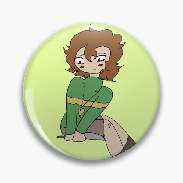 Item preview, Chara Dreemurr Undertale Chibi Sticker, Pin, + Others designed and sold by nhitori.