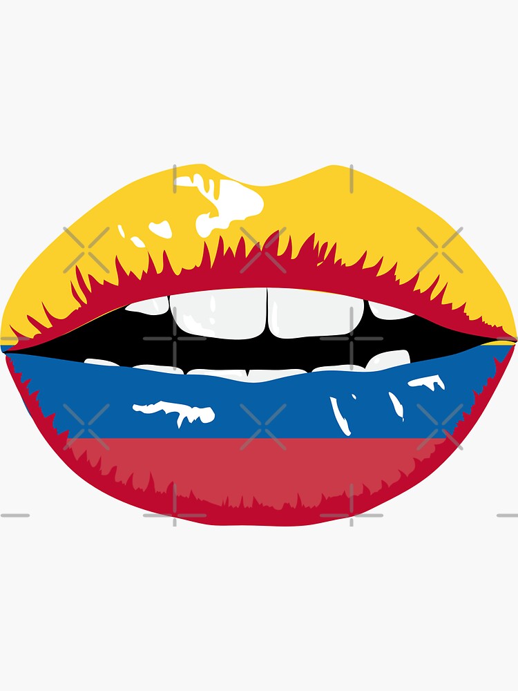 Colombia, colombian flag, colombiana sexy lips Sticker for Sale by  CasaLatina