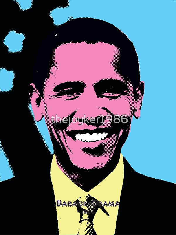 "Barack Obama with Andy Warhol Pop Art Style" Greeting 