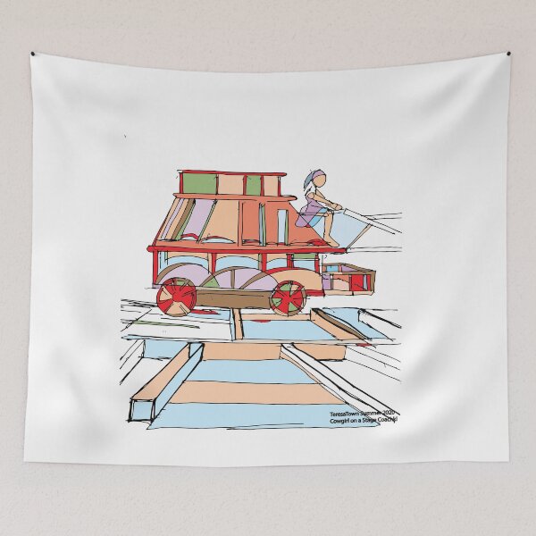 Item preview, The Stage Coach Trip, TeresaTown at Redbubble 2020 designed and sold by Mark Stansberry.