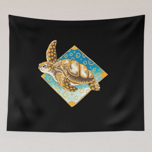 Item preview, Summer Sea Turtle on Diamond Background  designed and sold by Lady-Lilac.