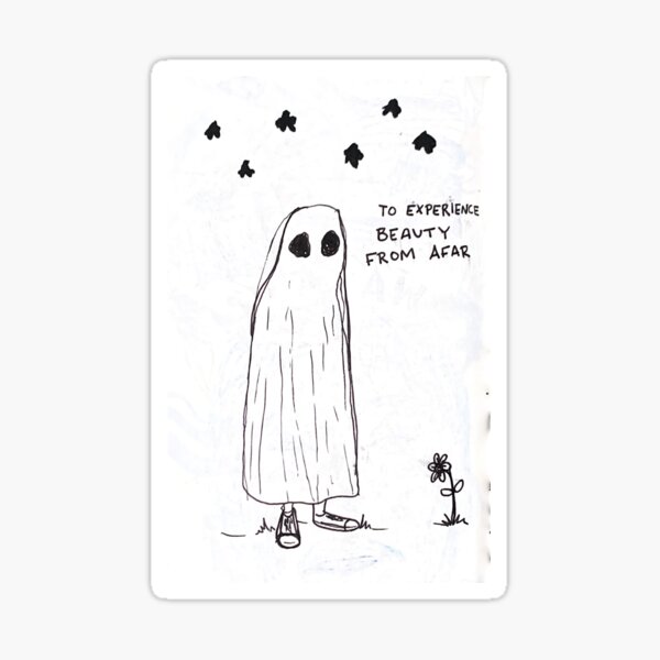 to experience beauty from afar Sticker