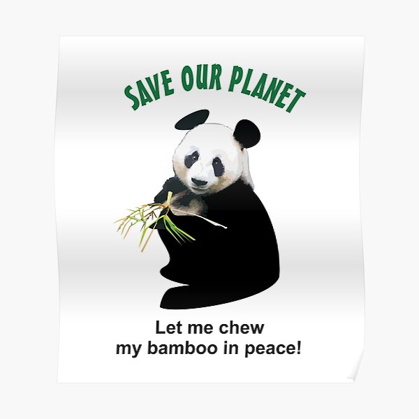 "Save our PANDA BEAR" Poster for Sale by SugarSkyCo Redbubble