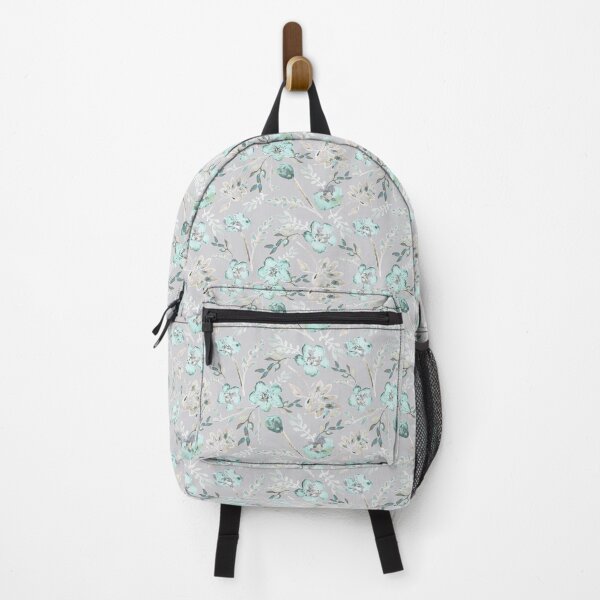 Item preview, Grey & Baby Blue Eyes Watercolor Floral Pattern designed and sold by StudioPosies.