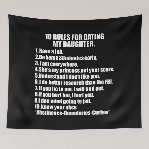 Item preview, 10 rules for dating my Daughter Protective Father Dad Father's Day designed and sold by losttribe.