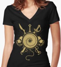 Gems Weapons Women's Fitted V-Neck T-Shirt