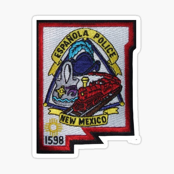 "Española Police Department" Sticker for Sale by lawrencebaird Redbubble