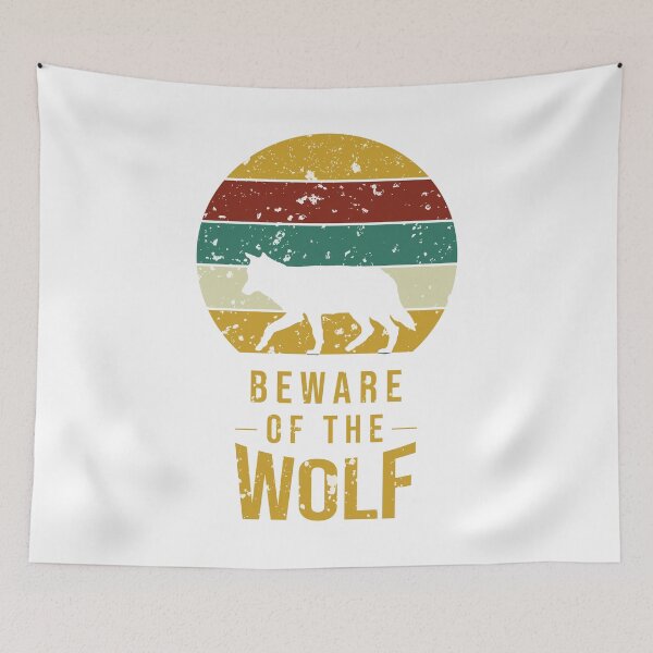 Item preview, Vintage Retro Beware of the wolf  designed and sold by Hamzaikla.