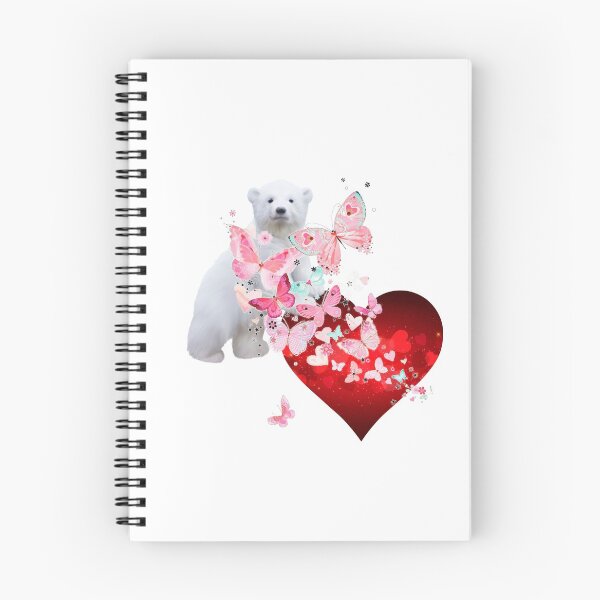 Item preview, POLAR CUB HEART BUTTERFLIES designed and sold by leoro2025.
