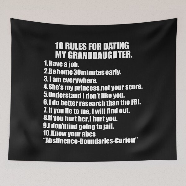 Item preview, 10 rules for dating my granddaughter Protective Grandfather Grandpa Granddad Father's Day designed and sold by losttribe.
