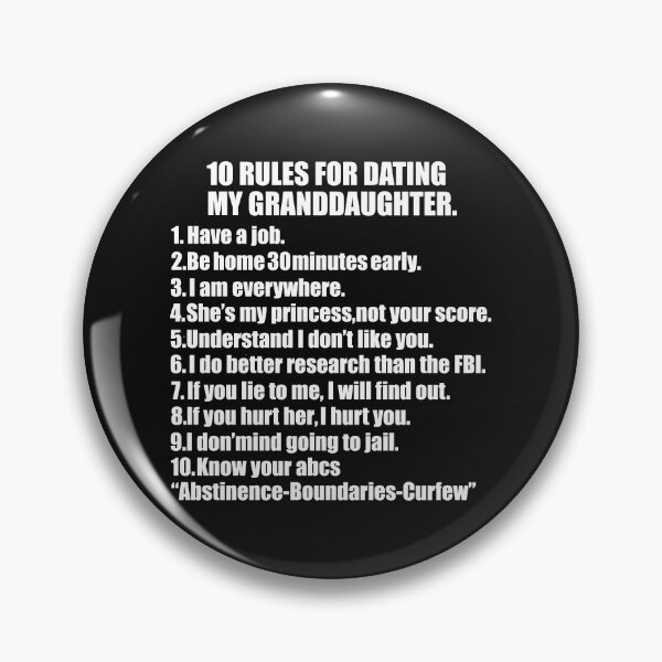 Item preview, 10 rules for dating my granddaughter Protective Grandfather Grandpa Granddad Father's Day designed and sold by losttribe.