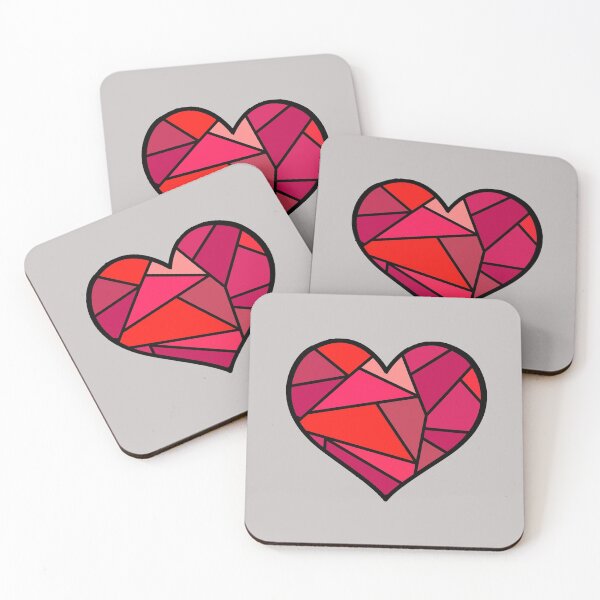 Item preview, Rock-A -Billy - Gray and Pink Love Heart Seamless Simple  Contrast Pattern designed and sold by LJWDesigns.