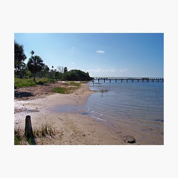 Dock on the beach Photographic Print
