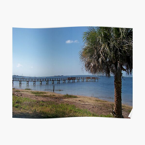 Dock on the beach 1 Poster
