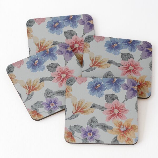 Item preview, Batik Flowers on Cream Ground designed and sold by Leslie Rogers Todder.