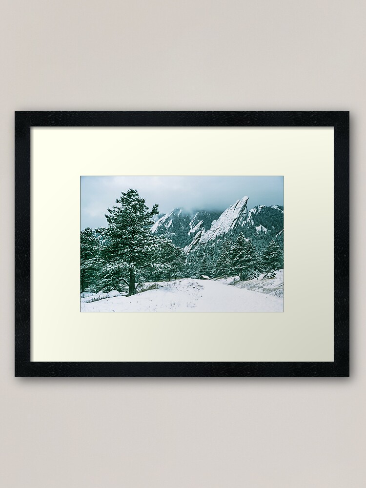 Alternate view of Bluebell Road And The Flatirons Framed Art Print
