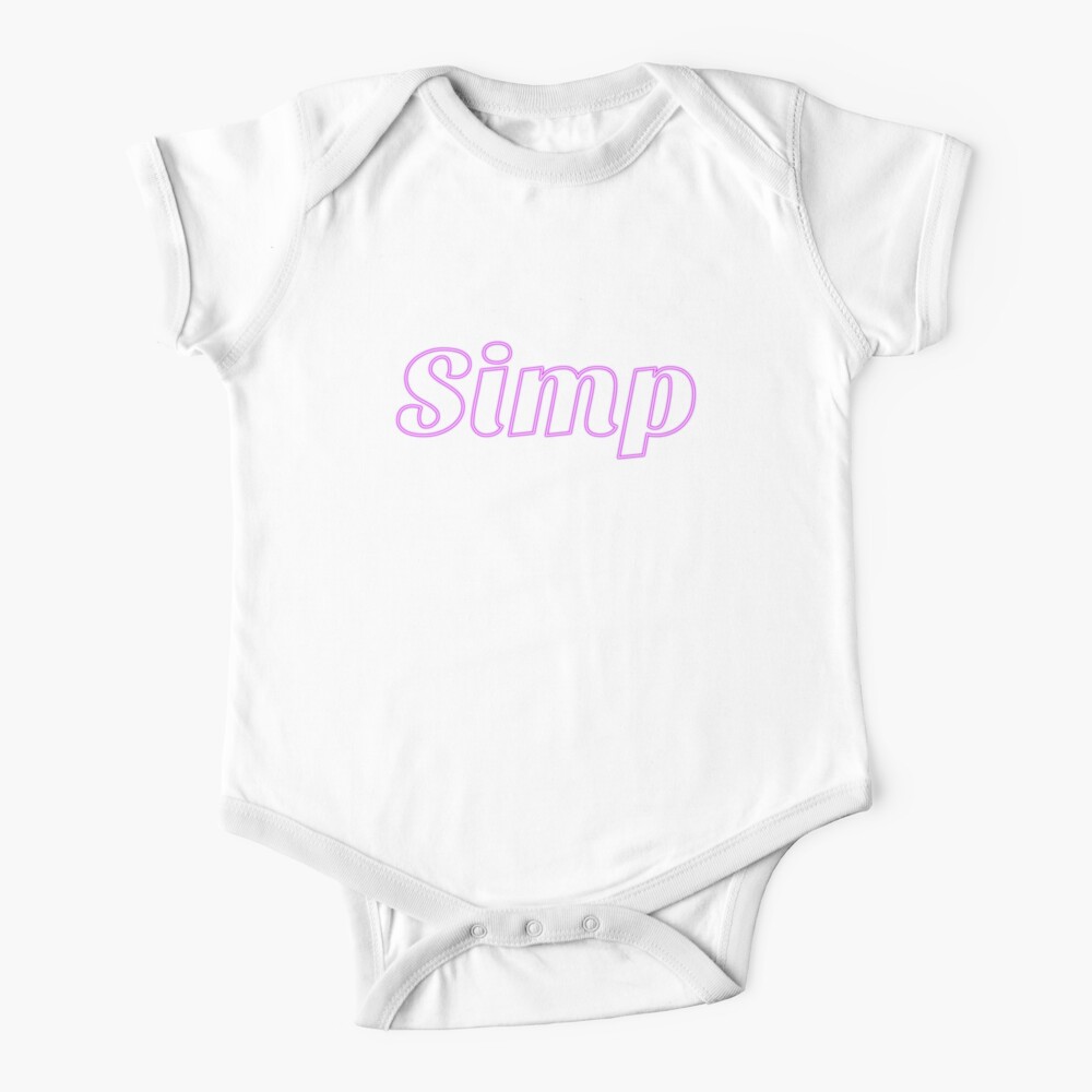 Neon Simp Baby One Piece By Dwaffledesigns Redbubble