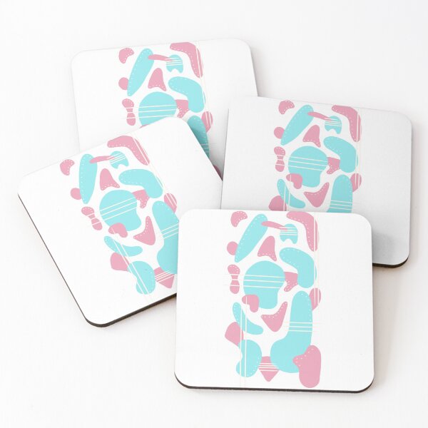 Aperçu de l'œuvre Bubblegum motif abstrait bleu / rose créée et vendue par generationgap.