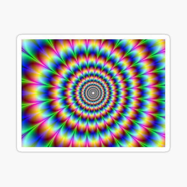 trippy stoner op art Sticker