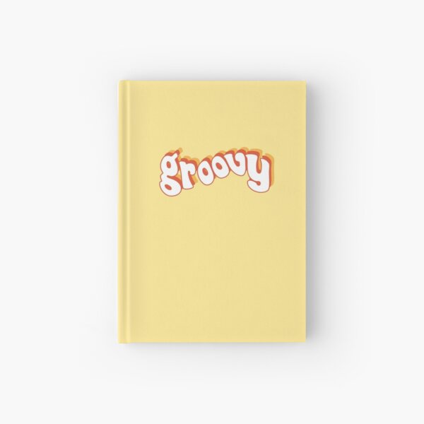 Groovy Retro Orange and Yellow Hardcover Journal