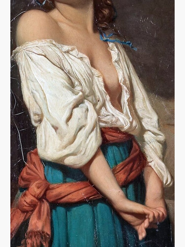 Ung kvinna i landskap by Charles Zacharie Landelle - Cropped