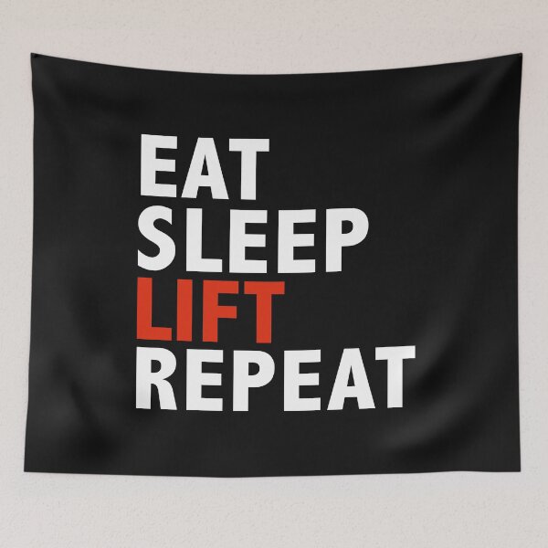 Item preview, Eat sleep lift and repeat Workout Body Building designed and sold by losttribe.