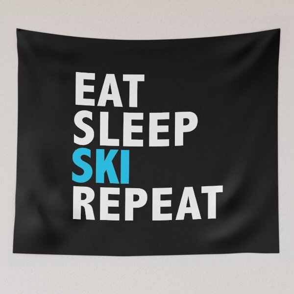 Item preview, Eat Sleep Ski Repeat Skiing Skiers Slopes designed and sold by losttribe.