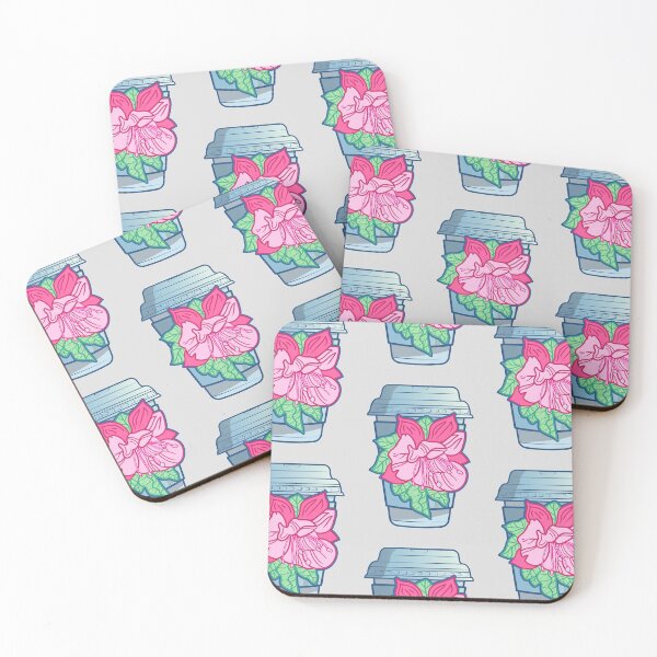 Item preview, Flower Takeaway Reusable Coffee Cup ~ Floral Graphic designed and sold by Drawn by Ellie.