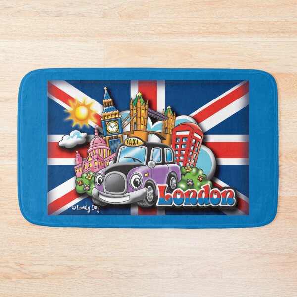 Item preview, London Magical Taxi Cab Famous Lovely Day Design-Blue theme designed and sold by Lovely Day.