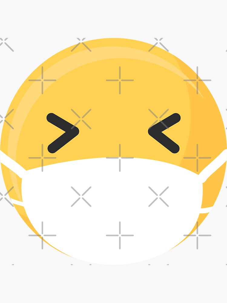 "Face mask emoji" Sticker for Sale by BasicEight Redbubble