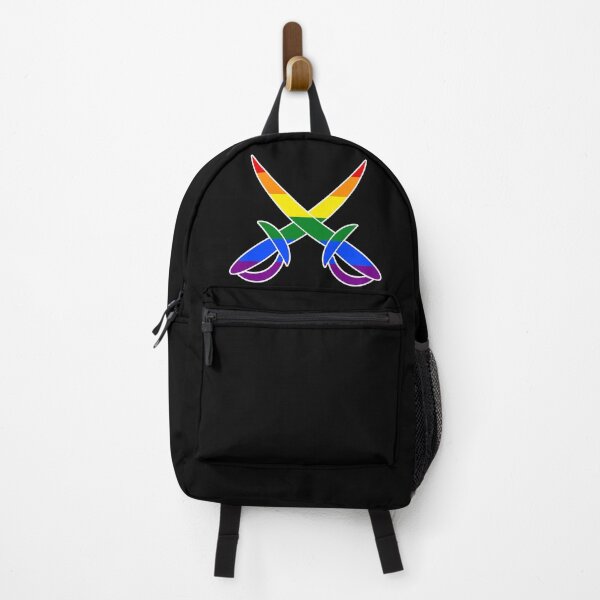 Item preview, Gay Pride Pirate Swords -- The Classic Six Stripe Rainbow Flag designed and sold by halberdier.