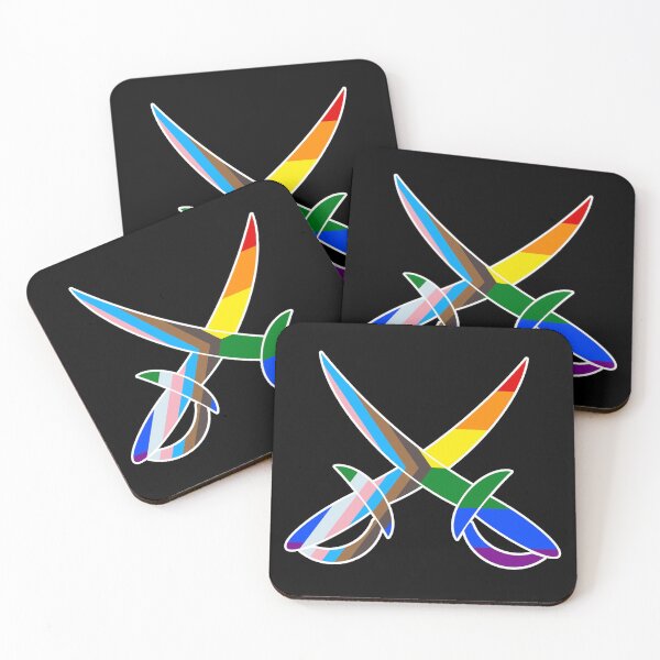 Item preview, Pride Pirate Swords -- Progress Pride Flag designed and sold by halberdier.