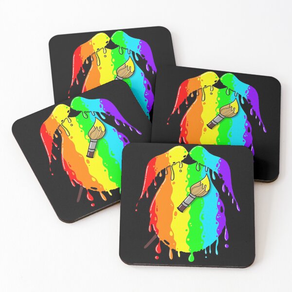 Item preview, Paint Drip with Brush Beard Rainbow Design designed and sold by thecraftace.