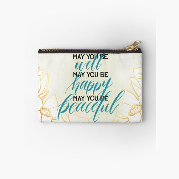 Item preview, May You Be Meditation Loving Kindness Mantra With Lotus Blooms designed and sold by Nugget Of Happiness.