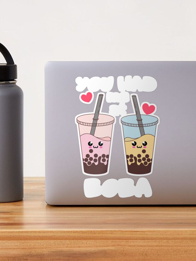 Boba Tumbler Cute Coffee Kawaii Smile 