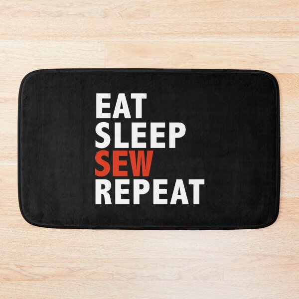 Item preview, Eat Sleep Sew Repeat Sewing Seamstress designed and sold by losttribe.