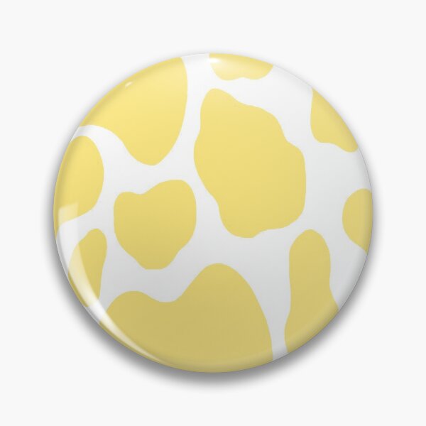 Item preview, Pastel yellow cow print phone case, pins, and face masks designed and sold by Jessalyn Rospert.