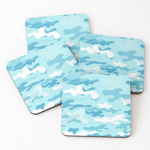 Item preview, Camo Aqua and White Camouflage designed and sold by masterbones.