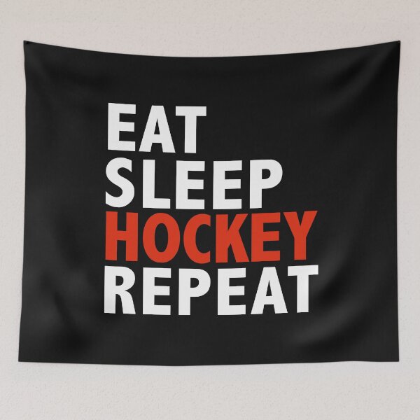 Item preview, Eat Sleep Hockey Repeat Ice Hockey Players designed and sold by losttribe.