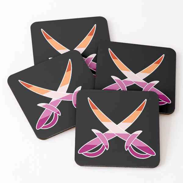 Item preview, Lesbian Pride Pirate Swords -- Sapphic Swashbuckling designed and sold by halberdier.
