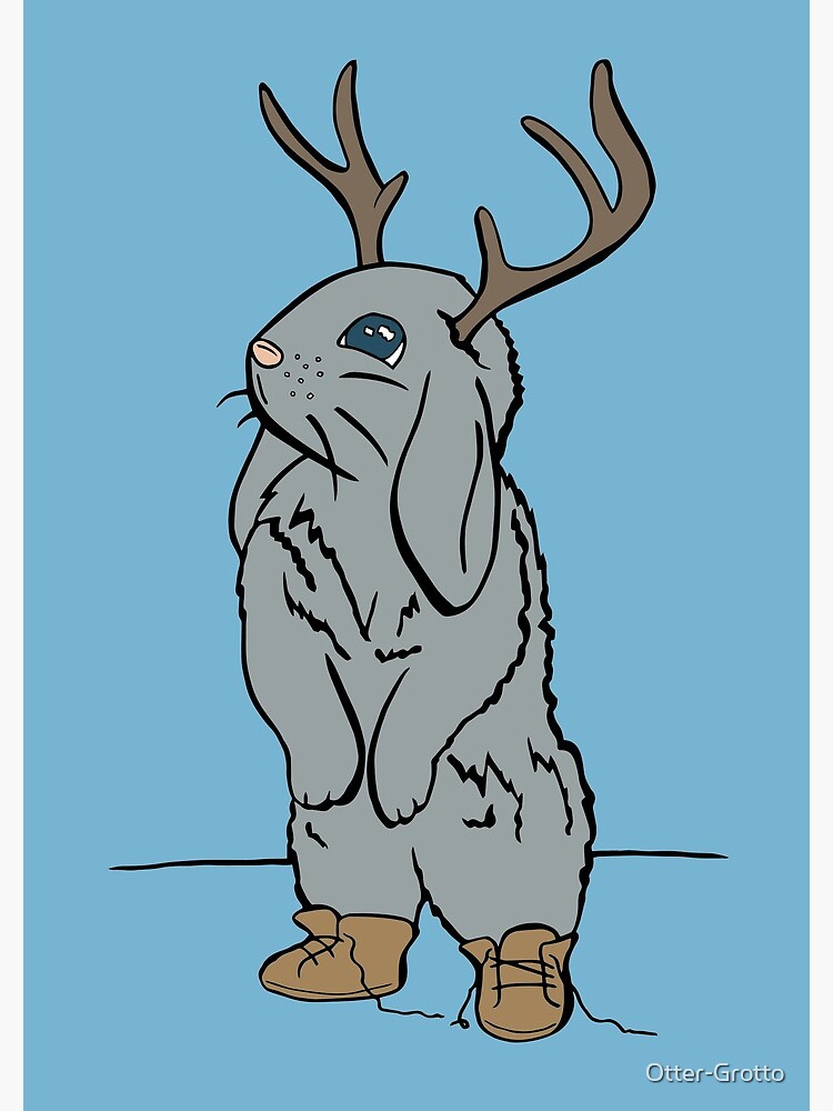 Sweet Little Jackalope is Part Bunny and All Cute by Otter-Grotto