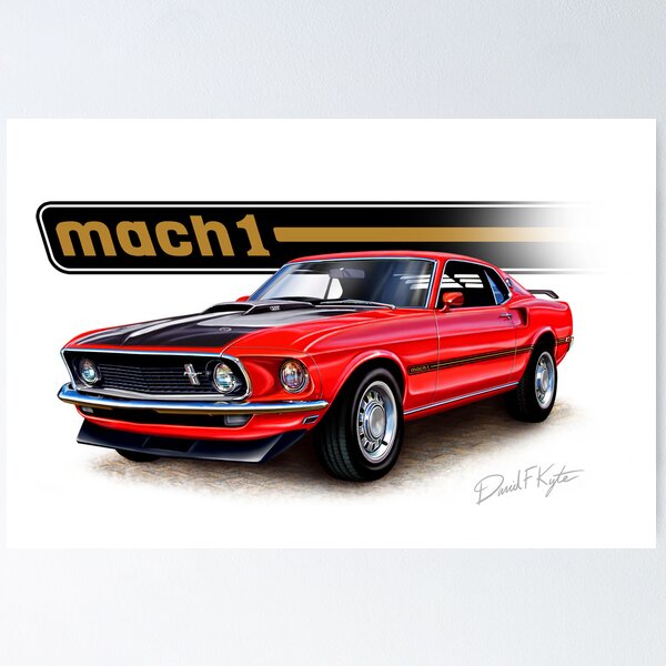 Item preview, 1969 Mustang Mach 1 in Red designed and sold by davidkyte.