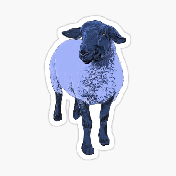 Bahhh the blue sheep Sticker