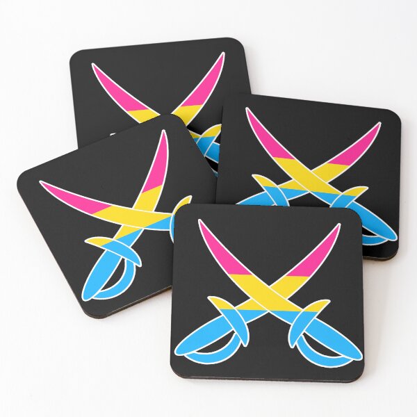 Item preview, Pansexual Pride Pirate Swords - An Exceptional Swordspan designed and sold by halberdier.