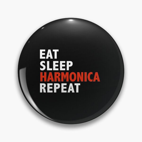Item preview, Eat Sleep Harmonica Repeat Harmonica Player designed and sold by losttribe.