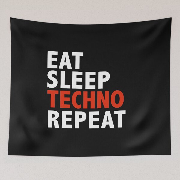 Item preview, Eat Sleep Techno Music Electronic Dance Music designed and sold by losttribe.